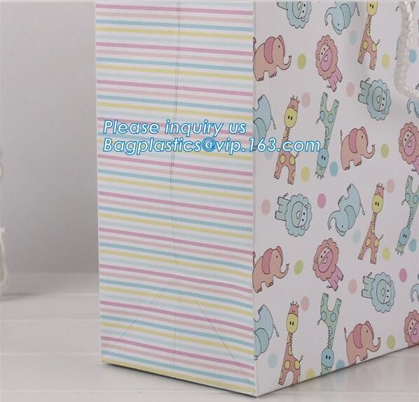 Luxury paper bags with handles Different Sizes,250gsm art paper shopping carrier bag custom printing with handle rope