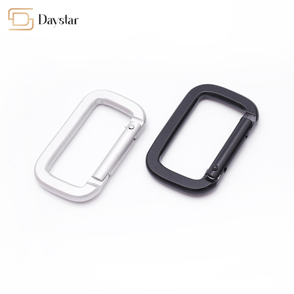 Custom Metal Carabiner Keychain Clip , Rectangle Hook Metal Accessories