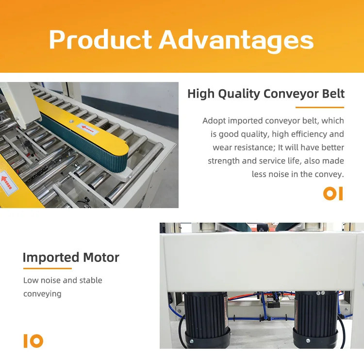Automatic Cartons Box Sealer Carton Tape Sealing Machine Top And Bottom Packing