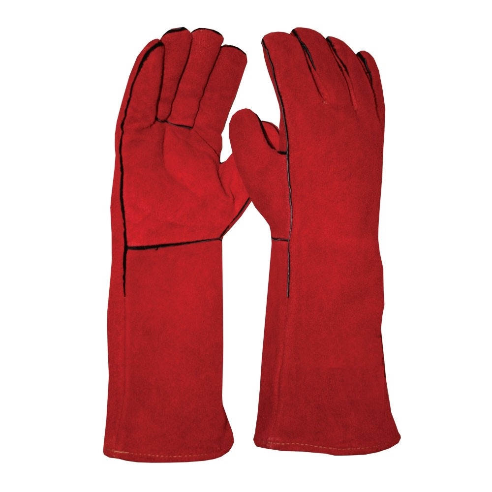 Welding Gloves Wear-Resistant And Heat-Insulating Extended Leather Welder Labor Insurance Gloves