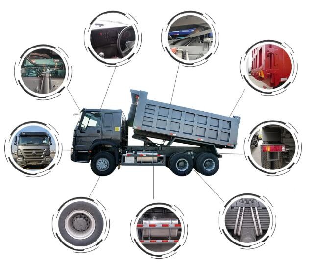 Construction 371HP 375HP Used Howo Dump Truck