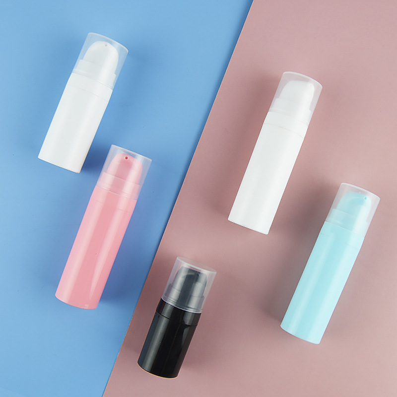 Sample Free 5ml 10ml 15ml 30ml Clear Empty Airless Pump Serum Lotion Frosted Bottle PCR Resistant Luxury Airless Bottle with Pump