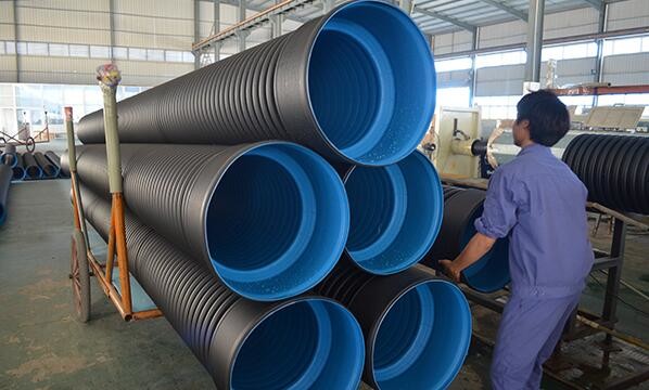 Corrugated Pe Pipe Extrusion Machine , High output Plastic Pipe Machine