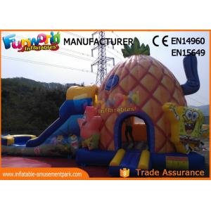 PVC Tarpaulin Inflatable Combo Games Inflatable Spongebob Bouncer With Slide