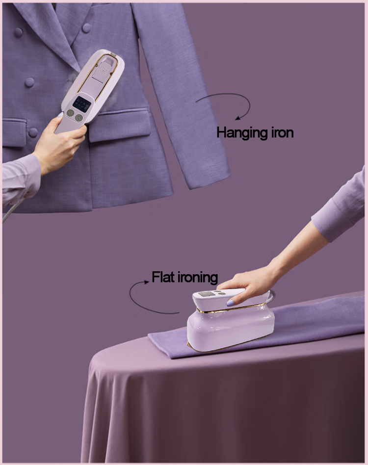 Auto-shut off 10 minutes 2 in 1 Mini Steam Hanging Ironing Machine for Home and Travel