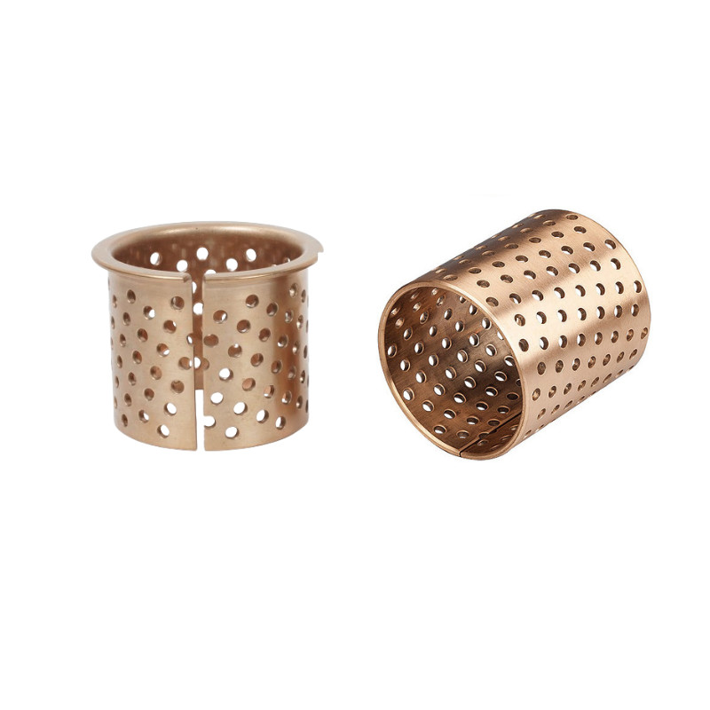 DIN 1494 / ISO 3547 CUSN8P Wrapped Tin Bronze Bushes Sliding Bearing With Perforations Lubrication Pockets