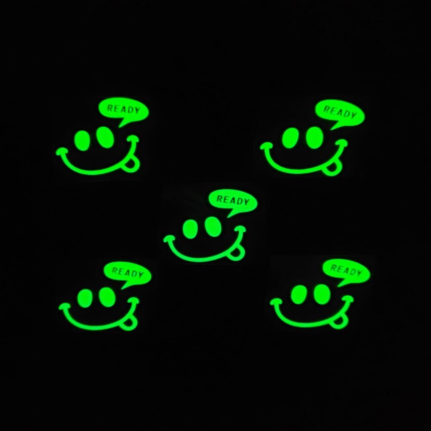 Printable Fluorescent Glow In The Dark Logo Sticker For Bag