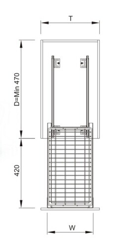 B013 Kitchen pull out basket drawer:Meshwork basket