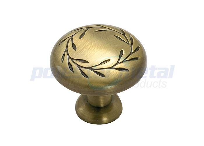 Brushed Nickel Cabinet Hardware Zinc Alloy Modern Round Cabinet Knobs