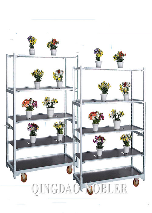 PP Wheel Danish Flower Trolley Seedling Cart Hot Galvanizing