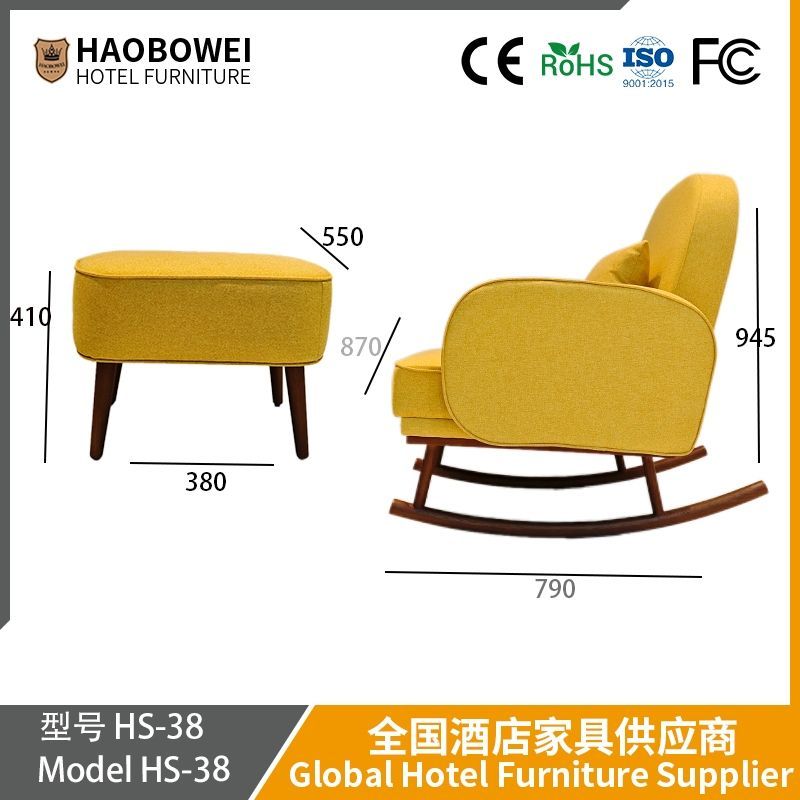 Lazy Sofa Can Be Used for Lying and Sleeping. Rocking Chair for Living Room. Leisure Recliner for Bay Window and Balcony. Single Sofa Chair with Footstool.
