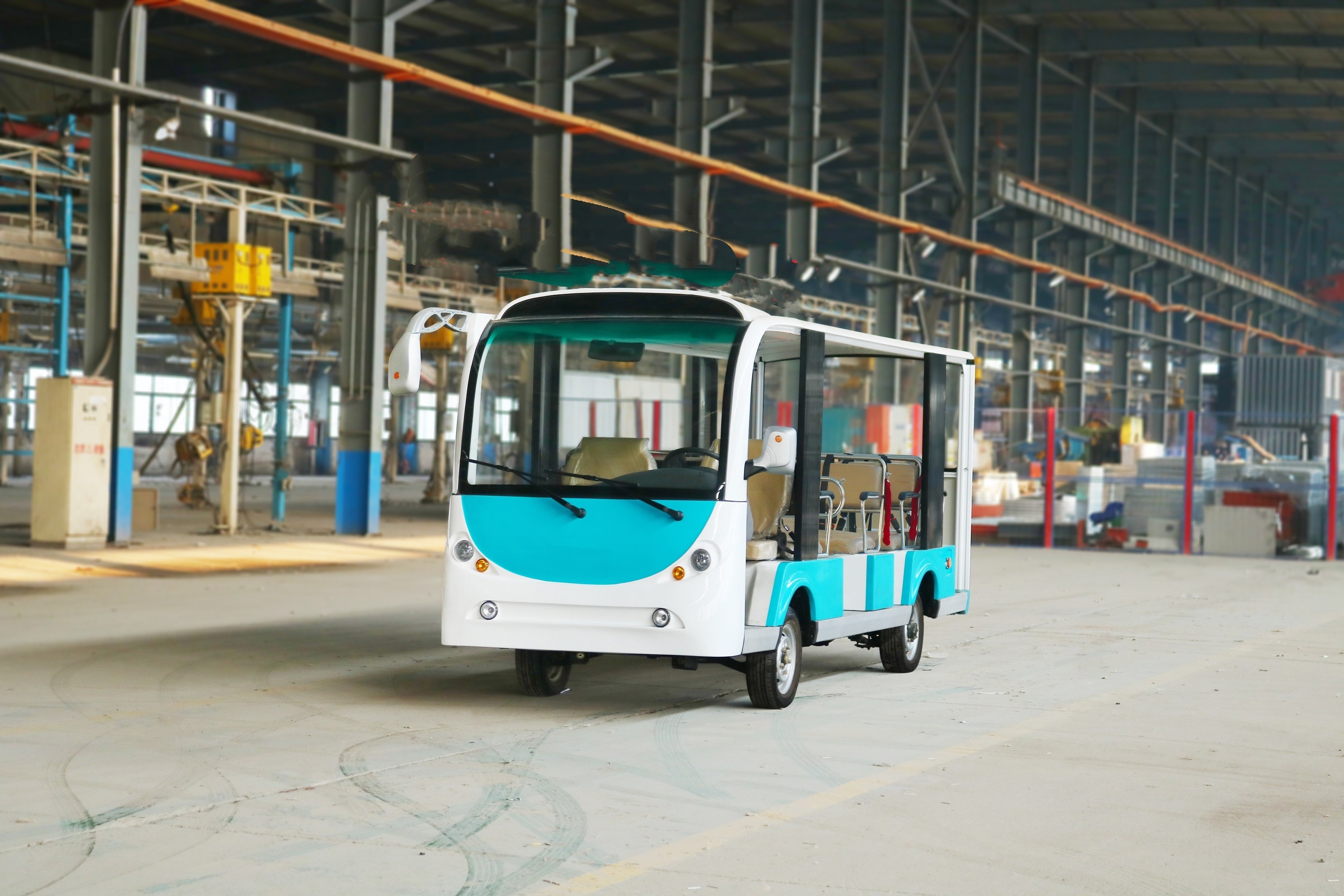 14-Seater Open-Top Electric Sightseeing Bus With Customizable Color And LOGO OEM And ODM Manufactures