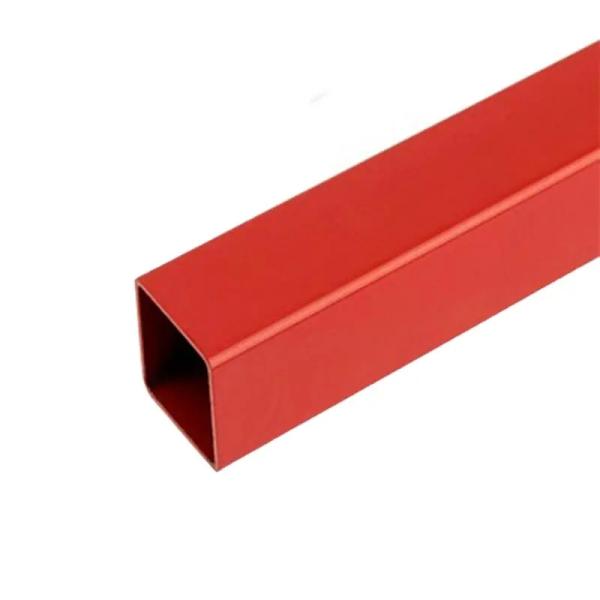 Powder Coating Steel Square Pipe 12M 2MM Thickness ERW Coated Thick Wall Square