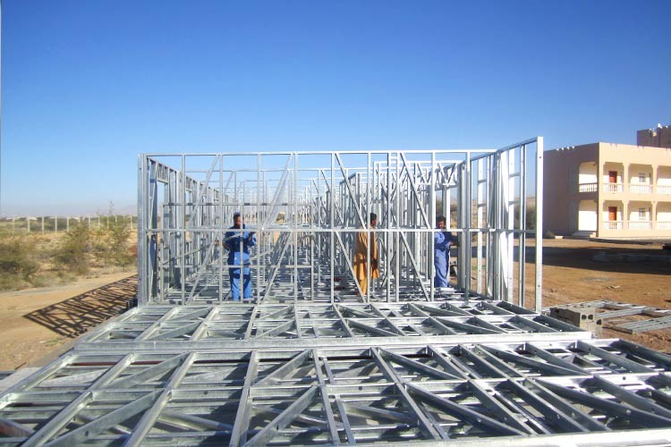 Prefabricated Light Gauge Steel House Kits / Bungalow House For Living