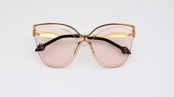 Oversized Party Star Eyewear rhinestone decoration One Piece Sunglasses Outdoor