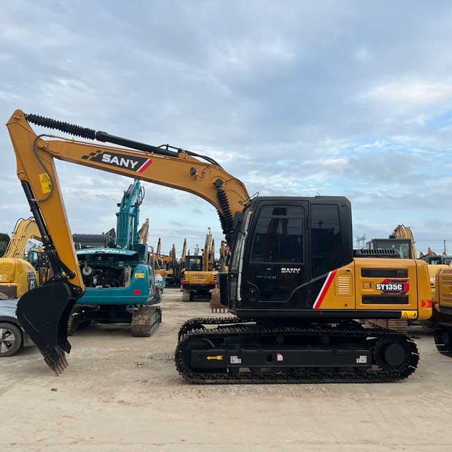 SANY Second Hand Excavator SY135c Little Crawler Excavator 0.6m3 Bucket Capacity