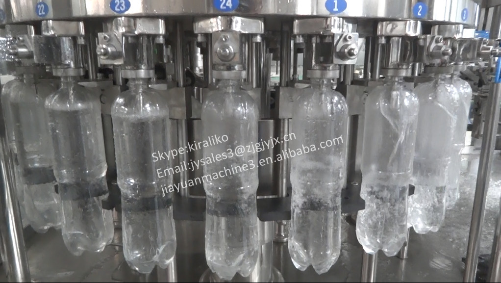 Mineral Water Juice Gas Bevarage Filling And Sealing Machine / Liquid Filling Machine