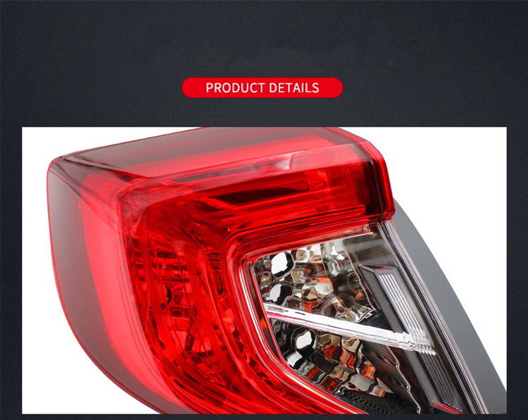33500-TET-H01 33550-TET-H01 Car Lighting System for Honda Civic 2016-2018 Tail Lights