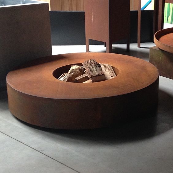 Freestanding Outdoor Garden Corten Steel Round Fire Pits Stove