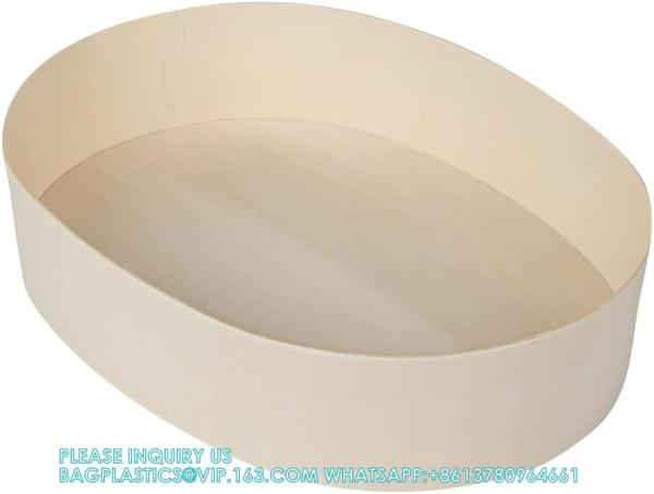 38 Ounce Compostable Food Containers, Oval Wooden Bento Boxes Disposable Wood