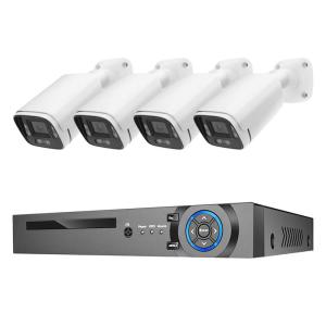 China 4 Channels Outdoor Face Detection H.265 4K 8MP Wired POE IP Network NVR Kit Home Surveillance CCTV Security Camera system on sale