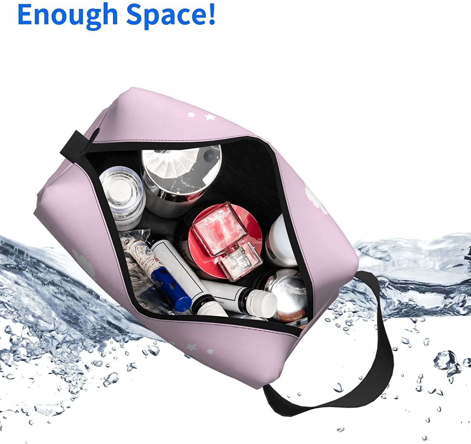 Soft Waterproof Large Capacity Cosmetic Bags with Zipper for Women Travel Makeup Pouch Portable Storage bag
