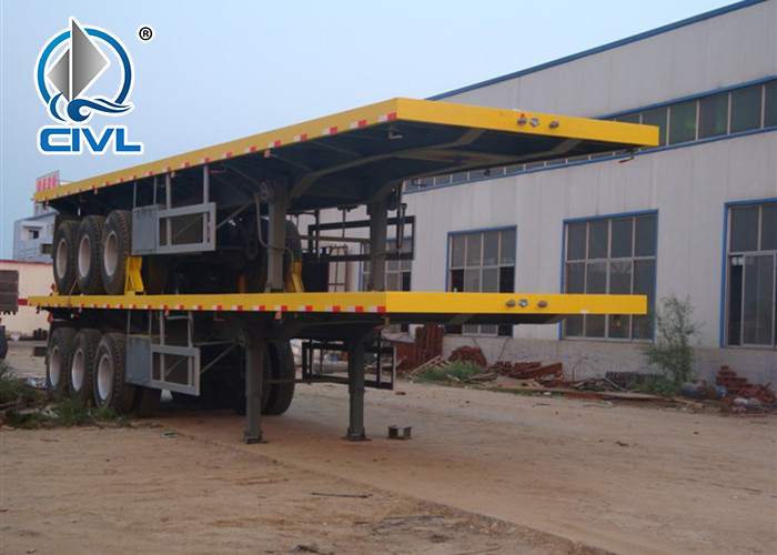 40 Feet Container Carrying flatbed Semi Trailer Trucks With JOST Landing Leg