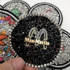 Round Embroidered Applique Patches , Beautiful Custom Brand Patches