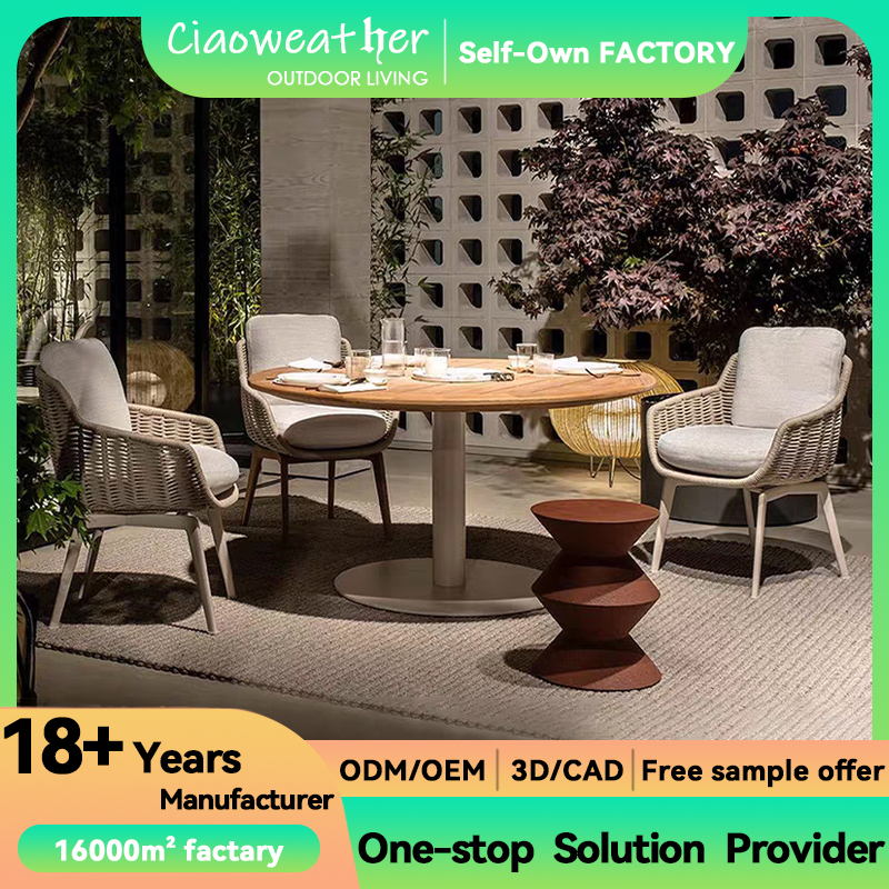 Outdoor Dining Furniture Set for Hotel Garden Restaurant Modern Style Function Chairs