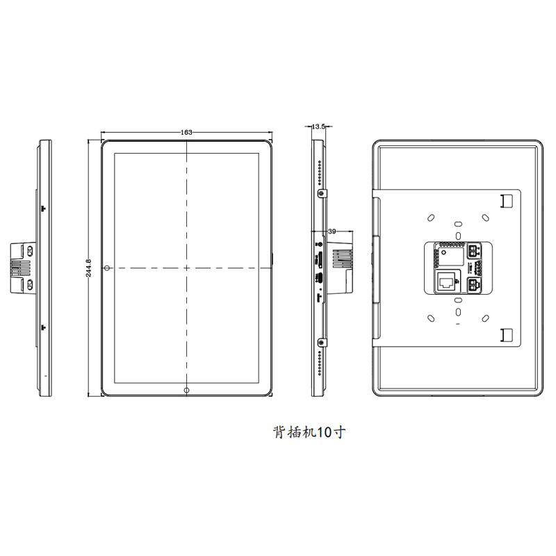 Wall Mount Smart Home Control Panel Tablet 10.1 Inch POE Wifi Android Touch Screen Monitor
