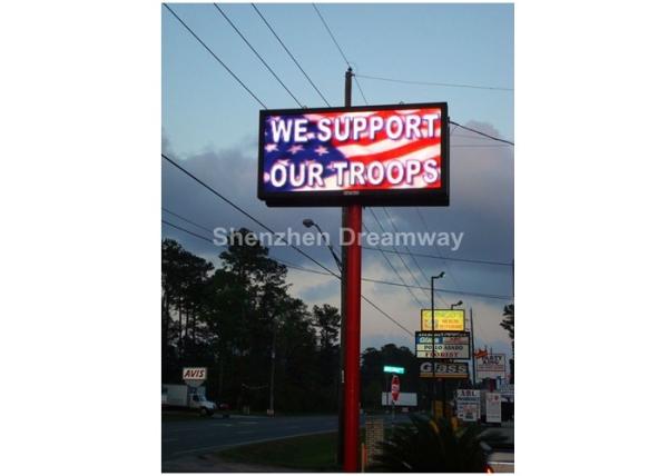 Advertising Epistar Outdoor LED Display Signs 2R1G1B Pixel 16mm , 7500 nits