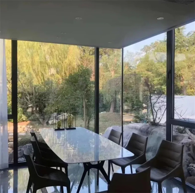 1.4mm Aluminum Wall Thickness Broken Bridge Windows For In Seamless Welded Design