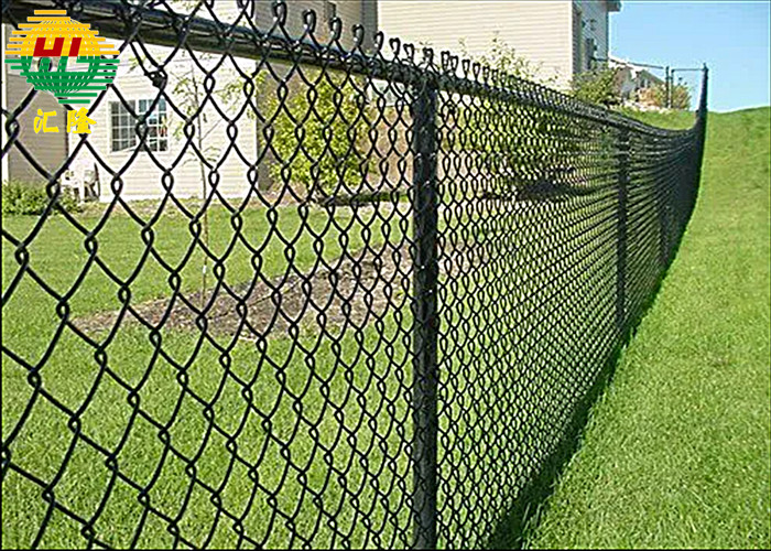Galvanized Steel Chain Link Fence Fabric 11.5 Gauge Mesh Size 2.375 Inch