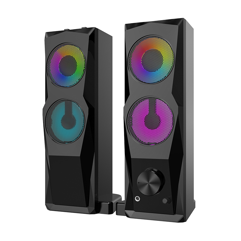 Multimedia Portable 2.0 Channel USB PC Powered RGB Gaming Computer Speakers for CKD SKD