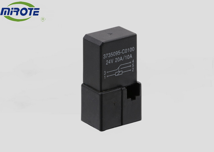 4 Blades 20a 24 Volt Automotive Relay Black Plastic Cover For DongFeng Car 3735095-C0100