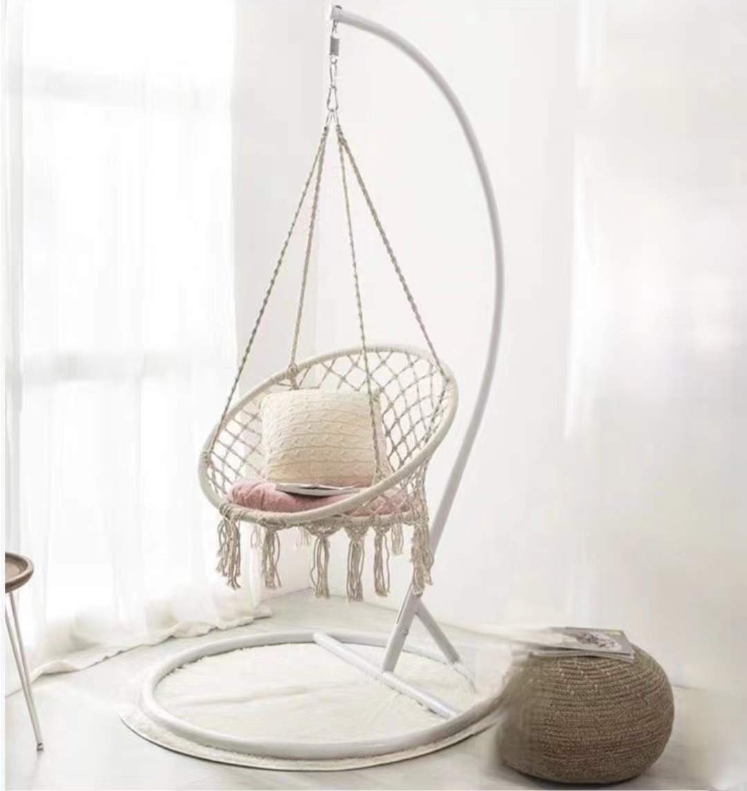 Summer Easy Collapsible Porch Hammock Swing Egg Chair With Frame And Cushion