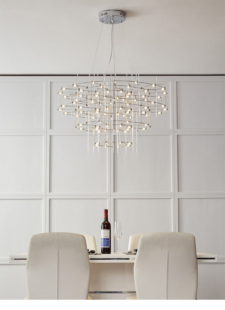 Modern Decoration Crystal Chandelier for Living Room Room Decor Stainless Steel Chandelier(WH-MI-447)
