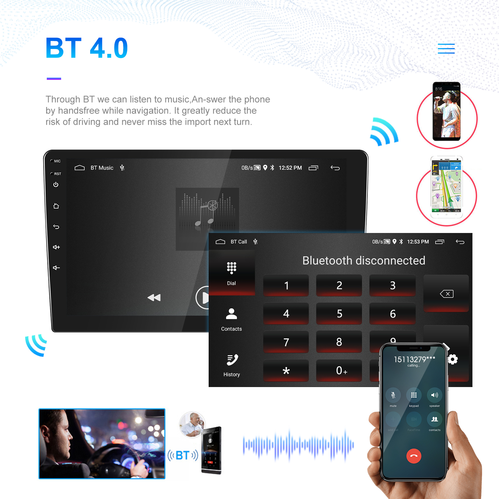 9 inch 2G 32G Universal Multimedia Player Double Din Android Car Radio with Built-in 2DIN