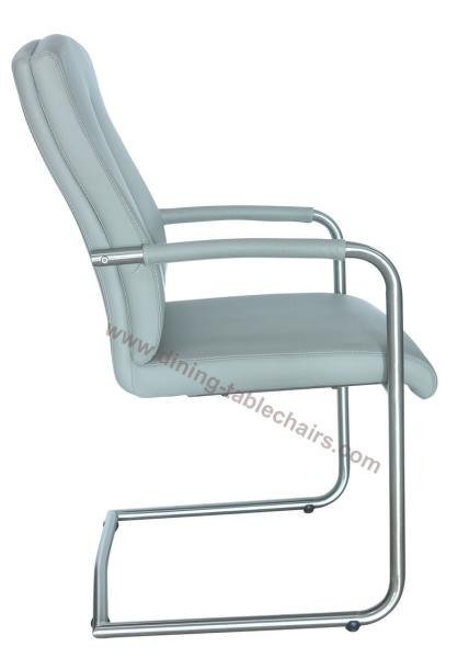 Polyurethane PU Upholstered Stainless Dining Chair Livingroom Chair Leisure