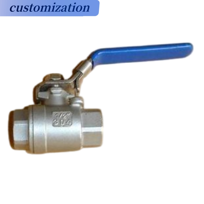 Customized 1/2" Ss 304 316L 2PCS 3PC Stainless Steel Ball Valve for Water Control