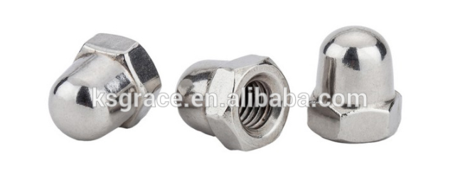 Nickel Plated Din1587 Hex Domed Nuts