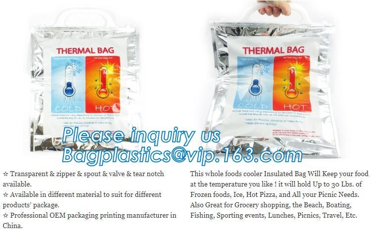Aluminum Foil Food Use Disposable Cooler Bag Insulated Thermal Bag Organizer Storage Frozen Lunch Bag bagease bagplastic