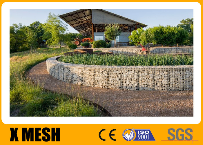 Hexagonal Woven Twisted Steel Gabion Baskets Retaining Wall 4mm Wire Diameter