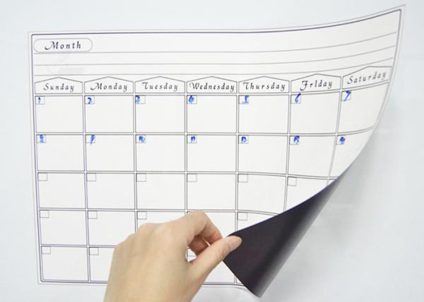 PET Surface 17x12" Dry Erase Magnetic Monthly Calendar Promotional Magnet