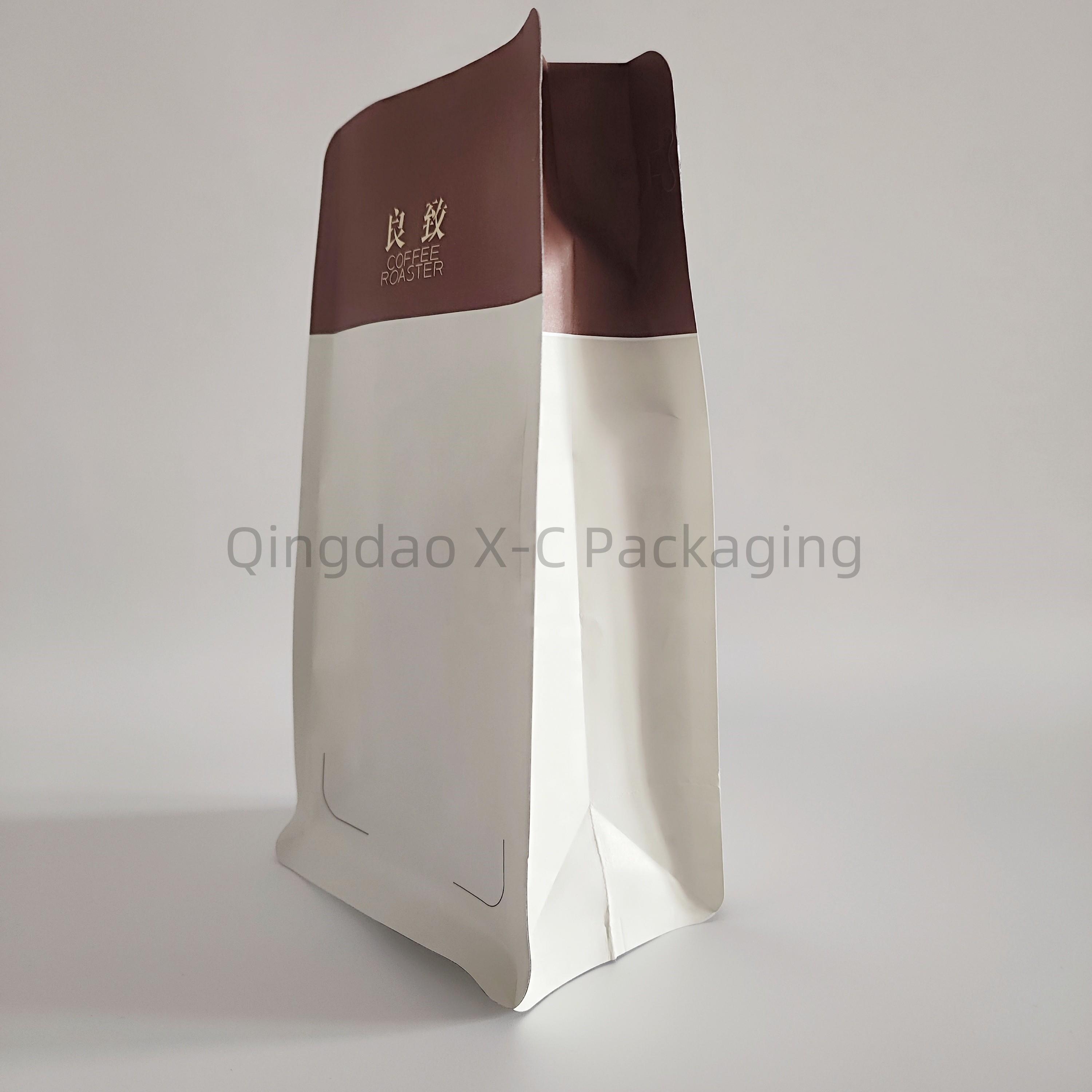 Flexible Eight Side Seal Bag With Valve , Zipper Stand Up Coffee Pouches