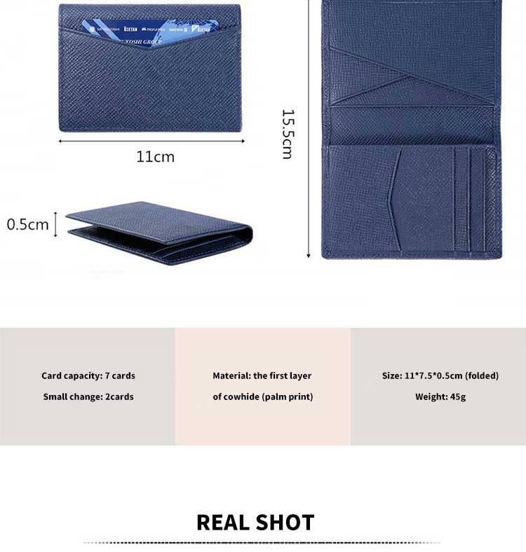 Long Credit Card Holder Wallet Pvc Pure Leather Minimalist Slim Wallets Bi Fold Holders
