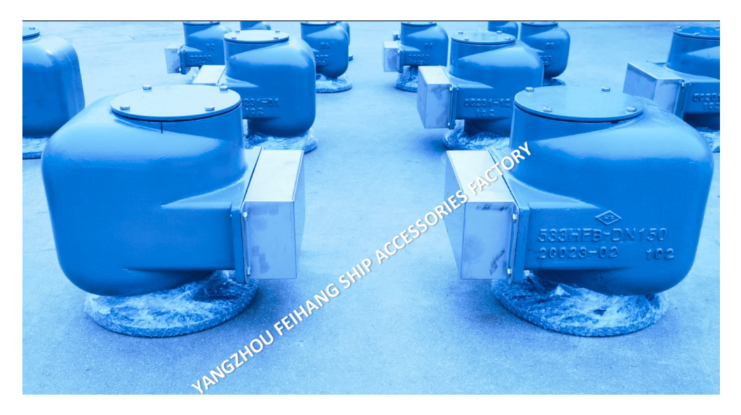 FLANGE CAST IRON 533HFB-150A MARINE AIR VENT HEAD FLOAT TYPE FOR BALLAST TANK BREATHABLE CAP (WITH FIRE NET)