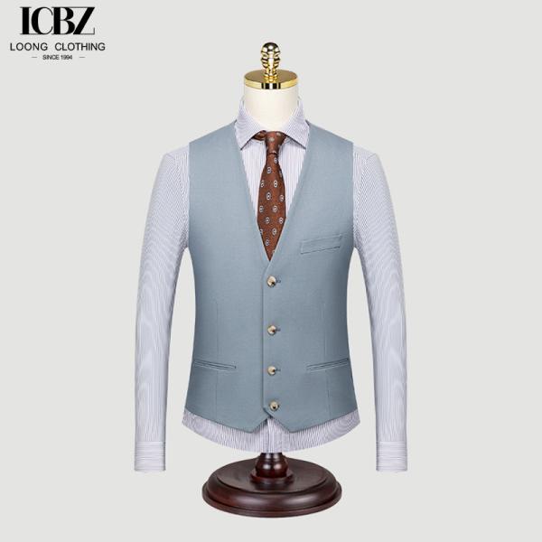 Seamless Fusing Groomsmen Suit Vest for Men's Winter Workwear Korean Version
