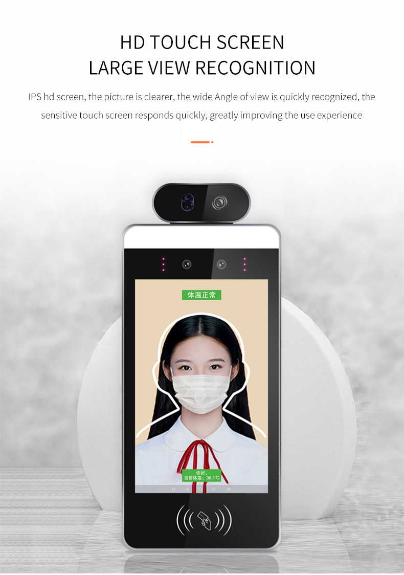 120cm Vertical Indoor Attendance Infrared Face Detection Thermometer Tablet