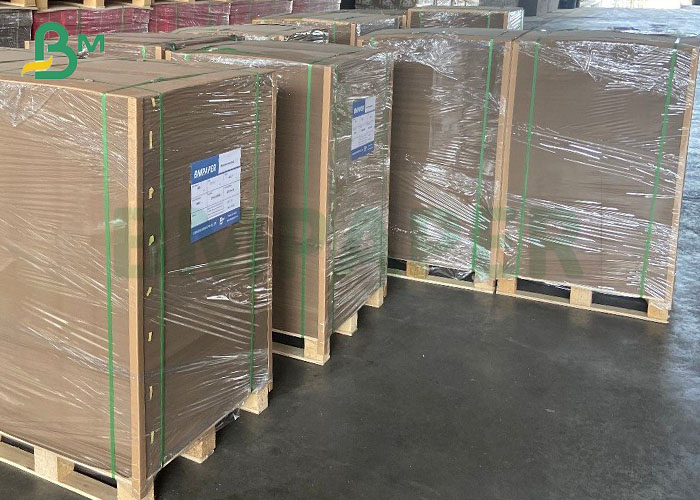 Virgin Pulp 125gsm To 450gsm Natural Brown Color Kraft Paper Board 64 * 79cm  